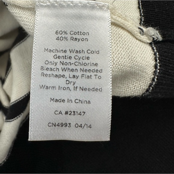 Talbots Long Sleeve Lightweight Cotton Blend Striped Sweater Size Large - Picture 6 of 7